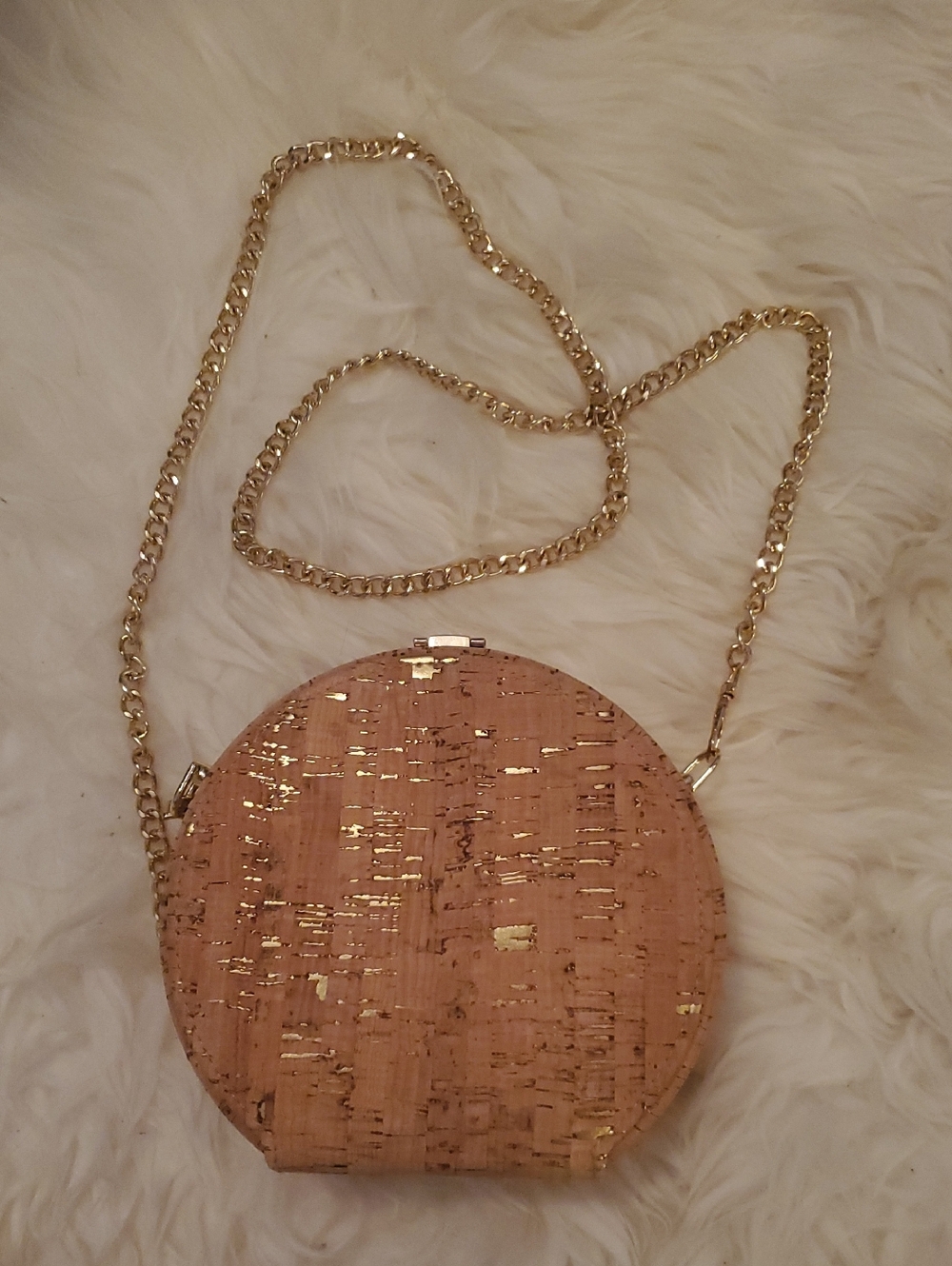 Unique Cork Round Crossbody Bag